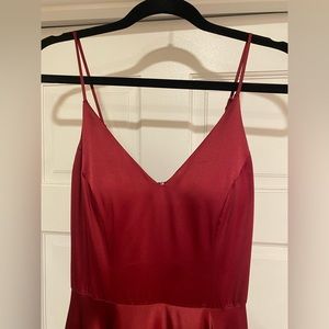 Burgundy Windsor Slit Dress